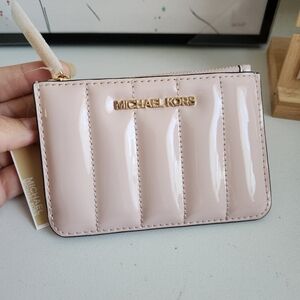 Michael Kors Coin Pouch with ID Key Holder Wallet pink